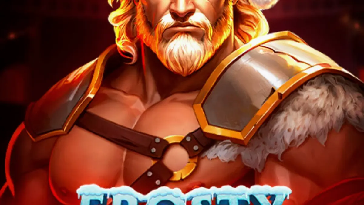 Interface do slot Frosty Rage com tema natalino e gladiadores